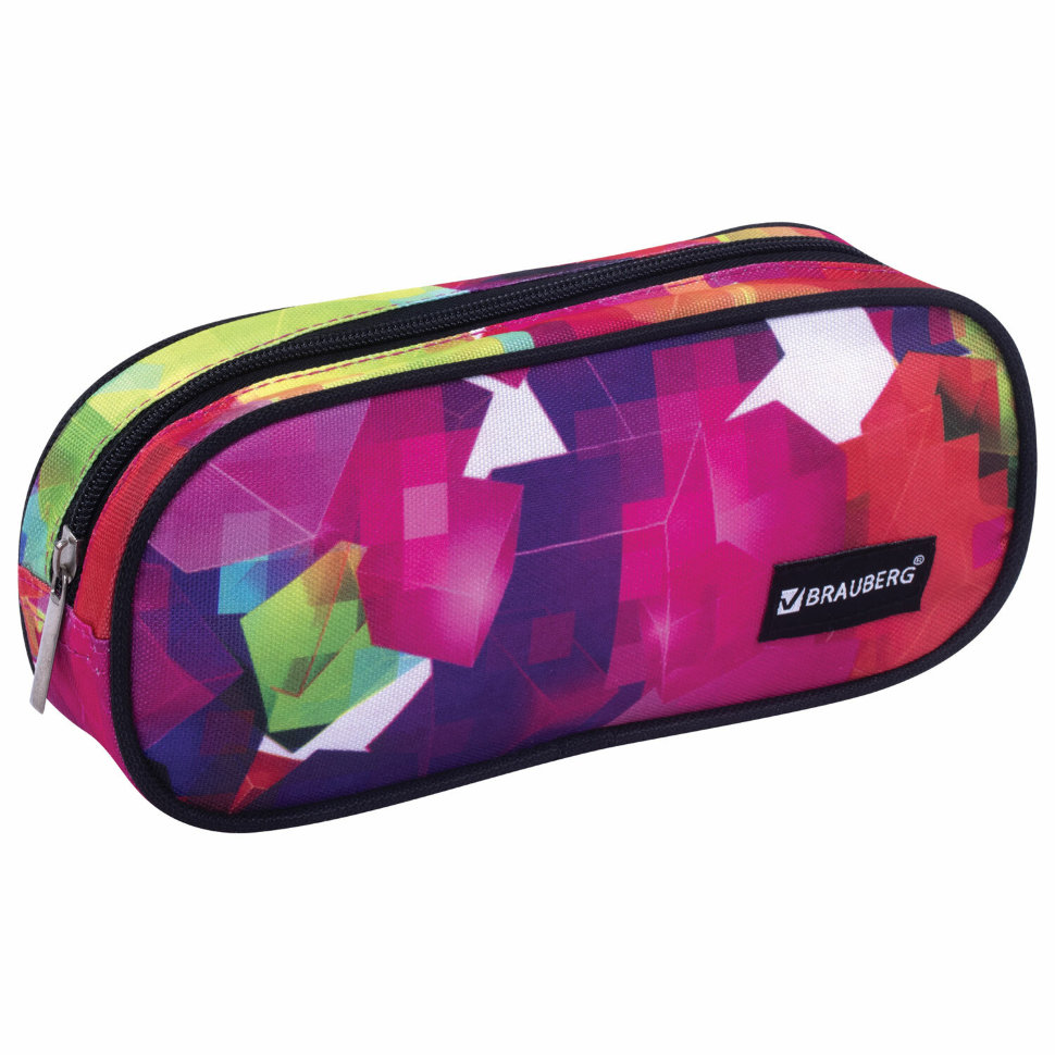 Пенал косметичка Brauberg Geometry 229272 цена за 3 шт , 